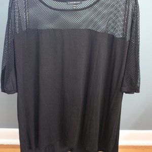 Black Mesh Lane Bryant Top